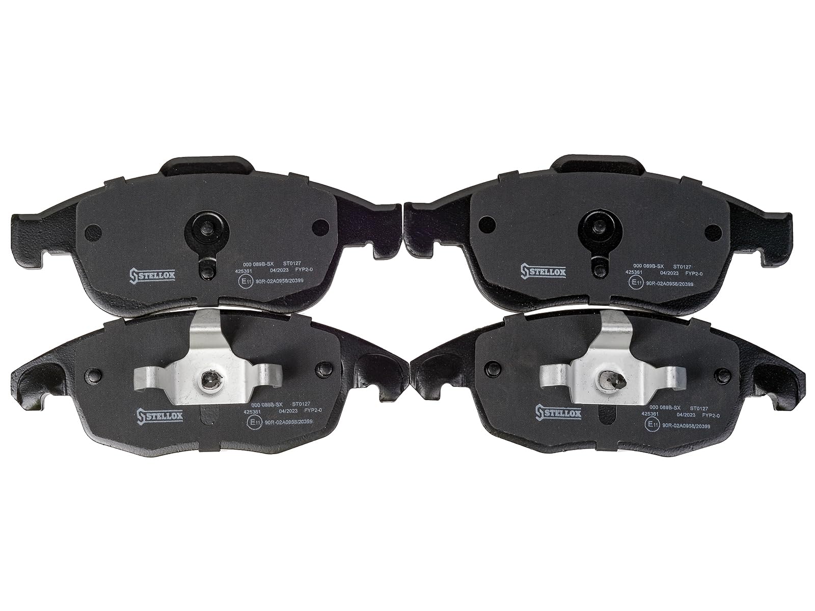 STELLOX Bremsbelagsatz Scheibenbremse 4-tlg. | ECE-R90 Zertifiziert Mit Anti-Quietsch-Platte