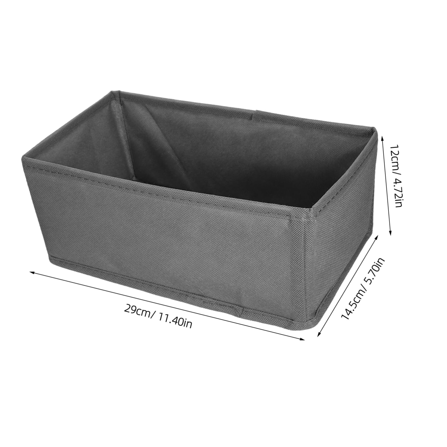 Zerodeko Organizzatore per Cassetti Biancheria 6 Pezzi Non Tessuto | Scomparti Indipendenti, Struttura Robusta, per Cassetti di Armadi e Cassettiere, Grigio