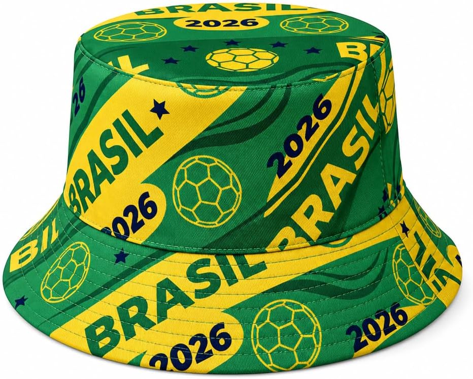 World Cup National Flag 2-in-1 Sun Hat for Men/Women, Reversible for Outdoor Beach Travel Fisherman Boonie with UV Protection