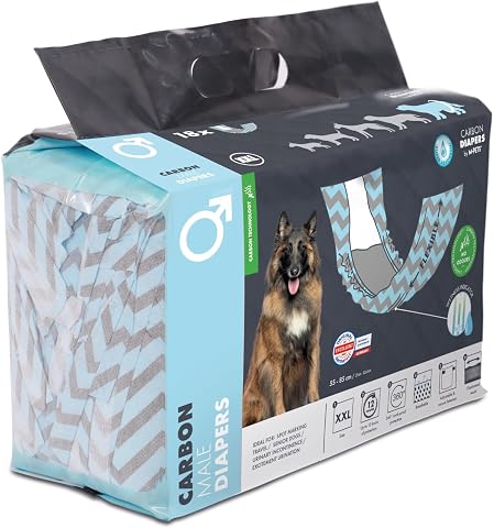 M-Pets Diapers Erkek Köpekler İçin Külot (Xxl) 12'li