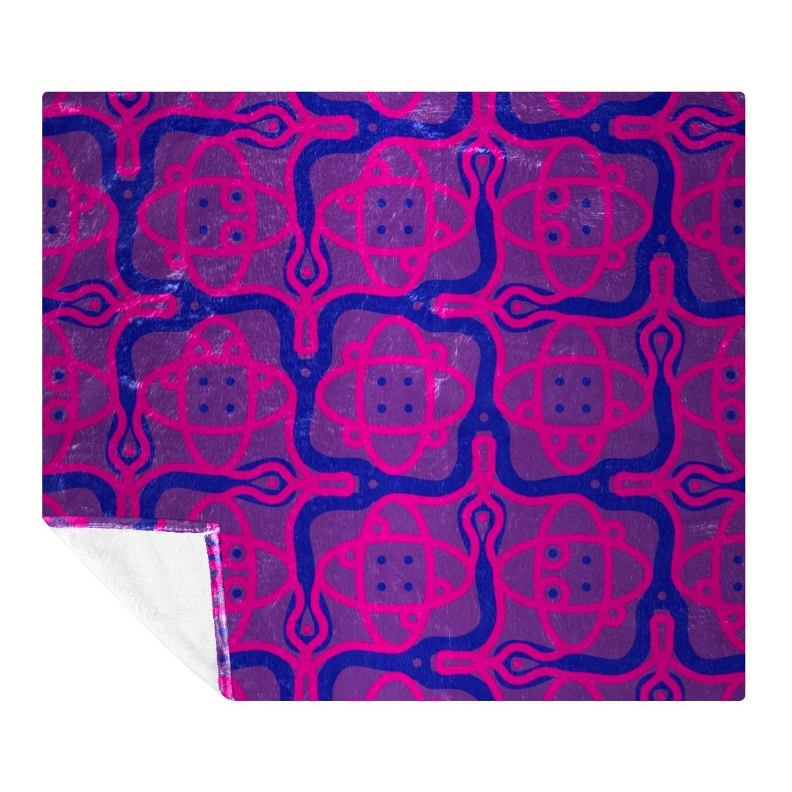 Couverture douce et confortable en microfibre violette design moderne chic