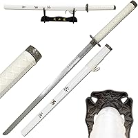 Vista 10 de Snake Eye Tactical Espada samurái katana de dos tonos con soporte de espada gratis