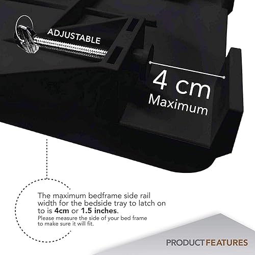 Miniatura 2 de Modern Innovations - Estante de cabecera para cama, dormitorio universitario, estante/organizador de cama para litera superior, bandeja de mesita de