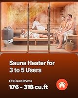 Vista 3 de VEVOR - Calefactor de sauna, estufa eléctrica de sauna de 220V, calentador de baño de vapor sauna con temporizador de 3h y temperatura ajustable