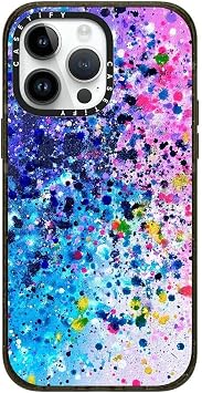 CASETiFY Impact Case for iPhone 14 Pro Max 2.5m 4X Military Grade Drop Protection / Magsafe - Pink Confetti Pop - Clear Black