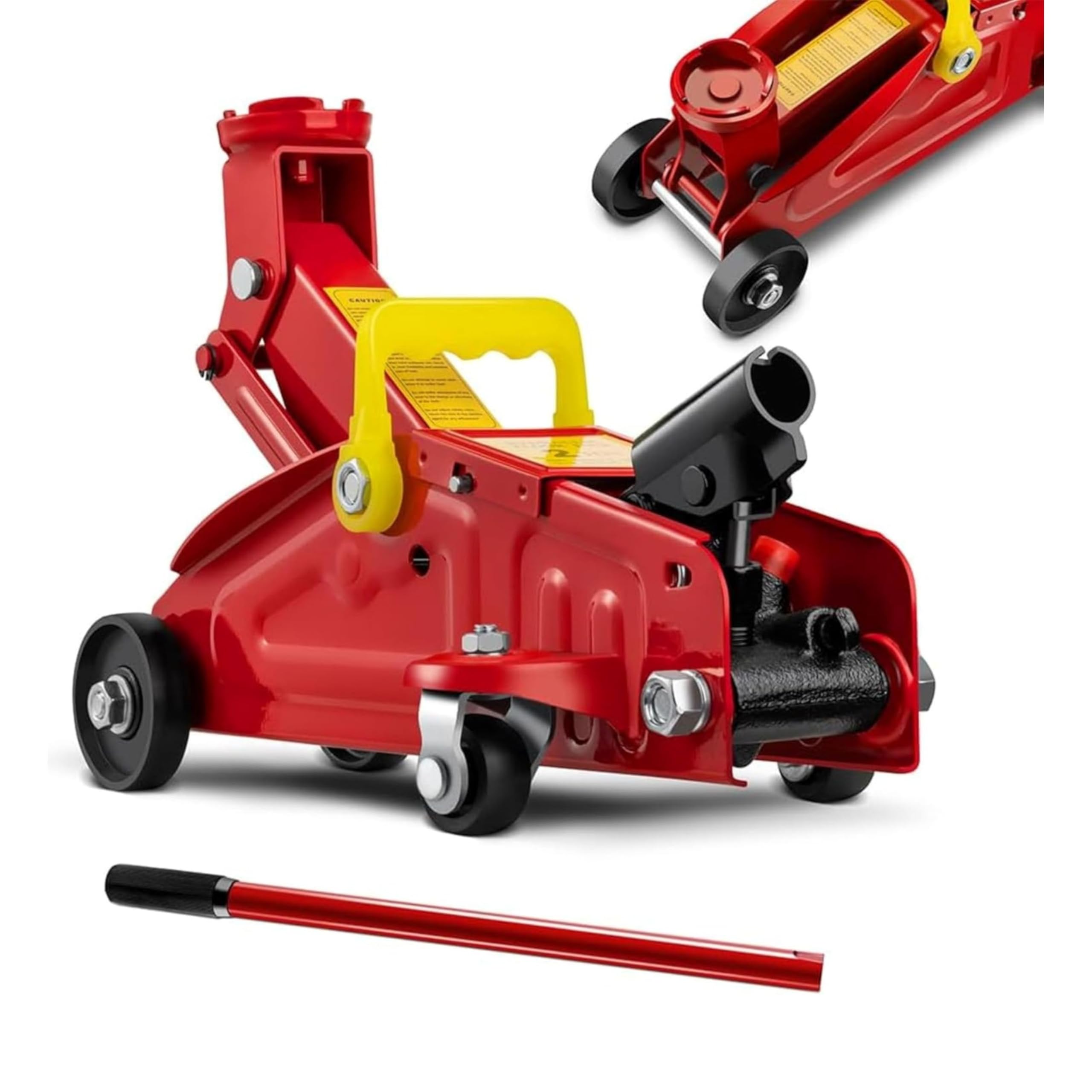 YASTA Cric Idraulico 2T - Sollevatore Auto per Utilitarie Berline -Altezza Sollevamento Min 140 mm Max 300mm - Martinetto Meccanico Officina 2 Tonnellate