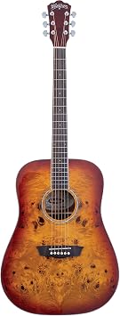Washburn Deep Forest Burl D Acoustic Guitar, Amber Fade DFBDA