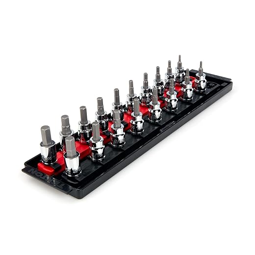 TEKTON 3/8 Inch Drive Hex Bit Socket Set, 18-Piece (1/8-3/8 in., 3-10 mm) | SHB91201