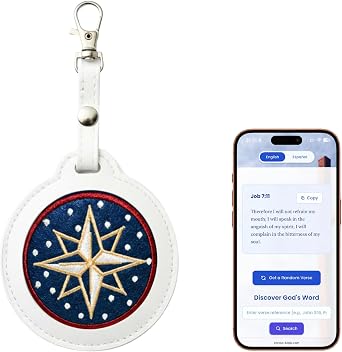 NFC Bible Verse Keychain | Embroidered Patch | Inspirational Christian Gift for Men & Women | Religious Tag for Keys