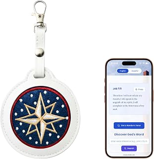 NFC Bible Verse Keychain | Embroidered Patch | Inspirational Christian Gift for Men & Women | Religious Tag for Keys
