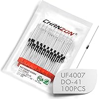 Vista 23 de Paquete de 100 piezas Chanzon SF26 Diodo rectificador de recuperación súper rápida 2A 400V 35ns DO-15 (DO-204AC) axial 2 amperios 400 voltios diodos