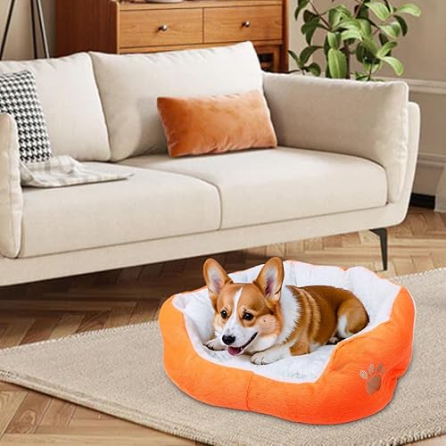 Miniatura 3 de Resulzon Cama redonda para perros y gatos, colchón, almohadillas lavables, suave y duradera, de pelo sintético para dormir, para mascotas, para
