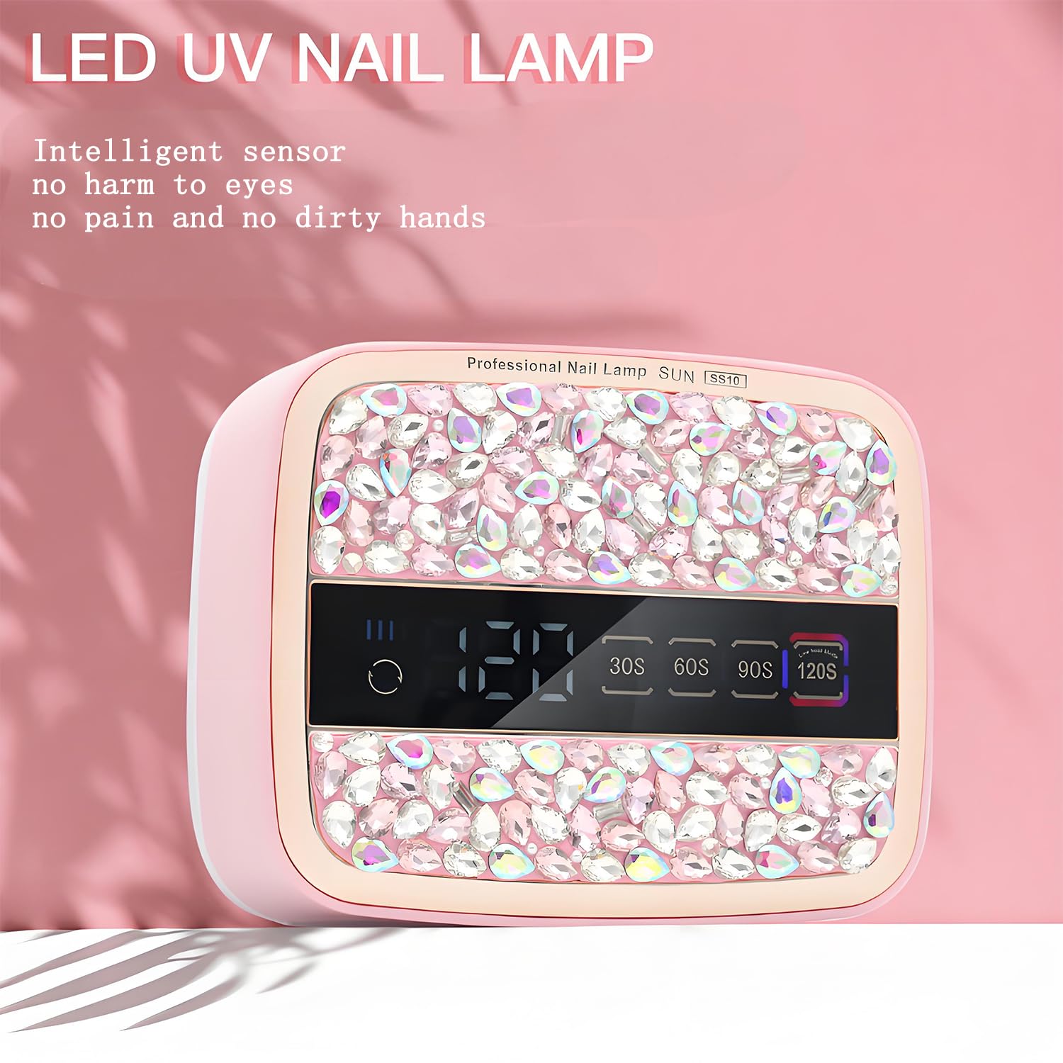 Lampa do paznokci, 168 W, lampa LED do paznokci, czterobiegowy timing, profesjonalna lampa do paznokci, żelowy lakier do paznokci, narzędzie do suszenia paznokci z 42 lampkami