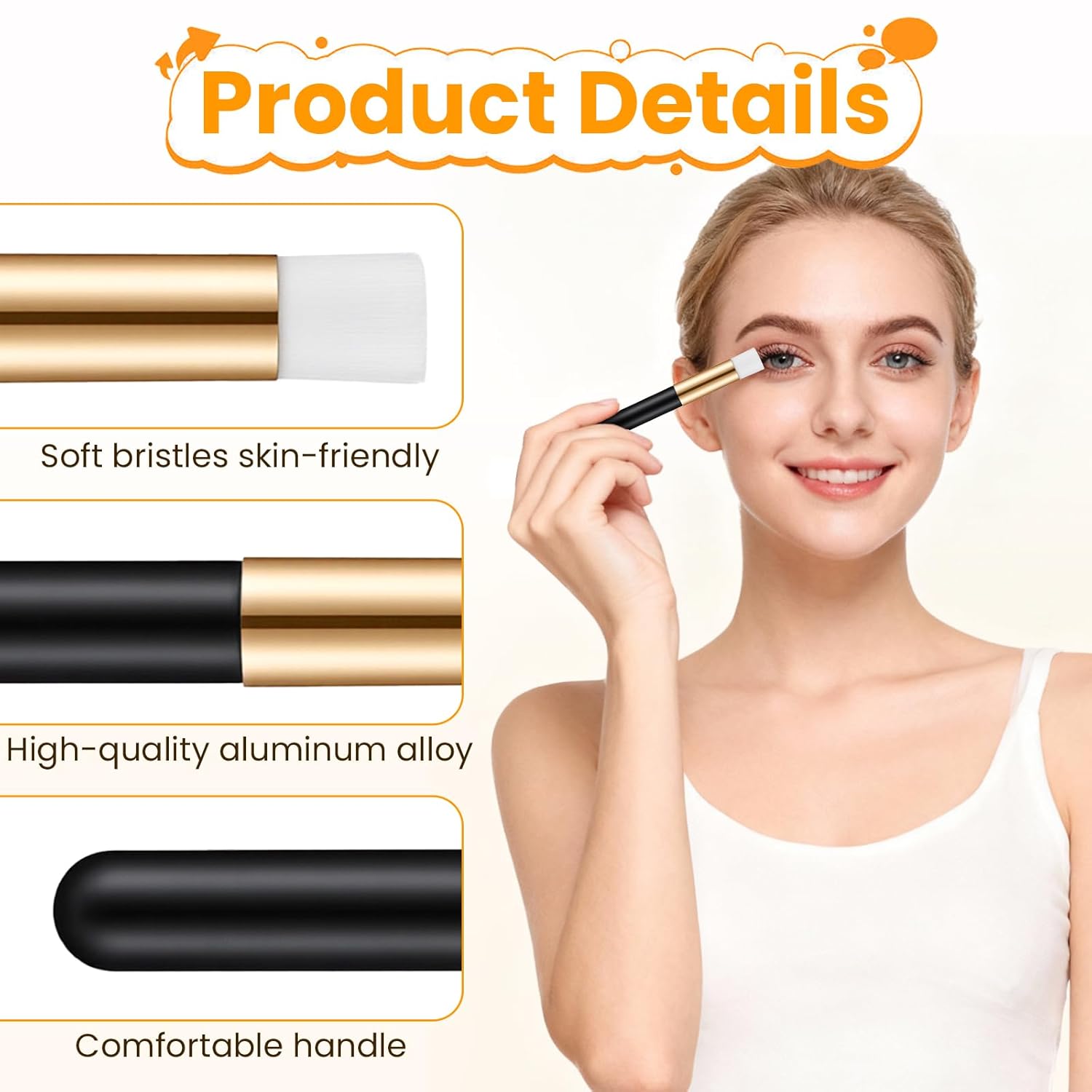 100 Pcs Lash Brushes for Cleaning, 3.8 Inch Mini Lash Shampoo Brushes, Eyelash Extension Cleanser Brush Blackhead Removing Brush Nose Pore Cleaning Tool (Black)
