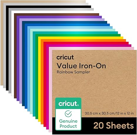 Cricut® Value Iron-On, Rainbow Sampler - 12 in x 12