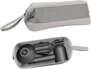 Travel Storage Bag for Shark FlexStyle Hair Dryer, with Handle, Zipper Closure, Soft Inner Lining, Organizer for Hair Styling Tools, Curling Irons and Flat Irons, Light Grey