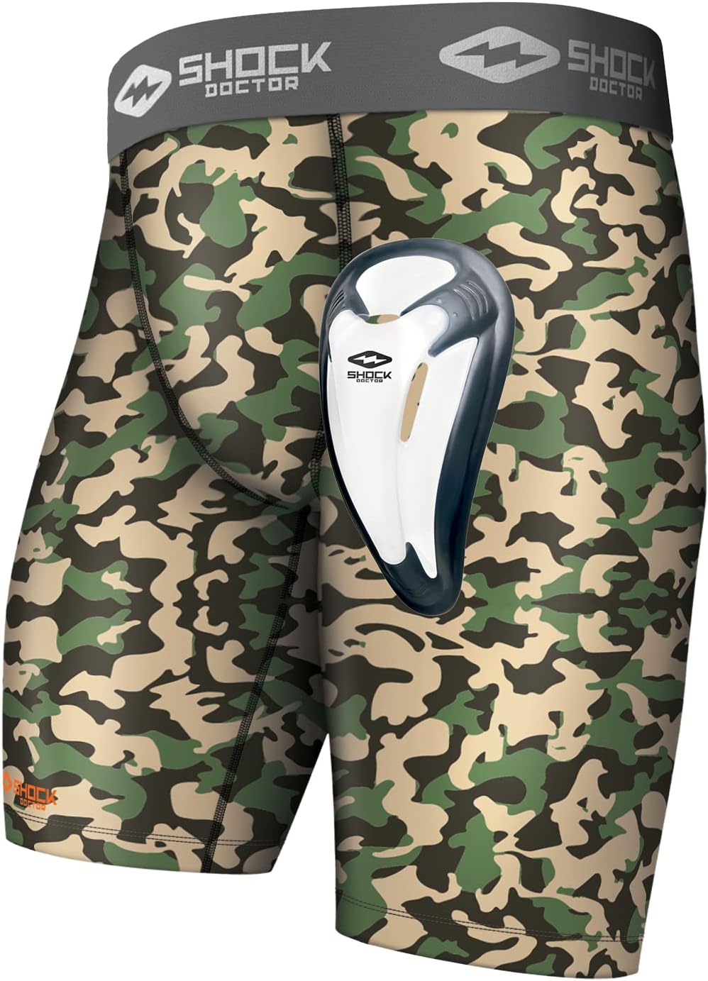 Shock Doctor Adult Compression Short with Bio-Flex Protective Cup, Baseball, Hockey, Softball, Lacrosse, Football, and Soccer