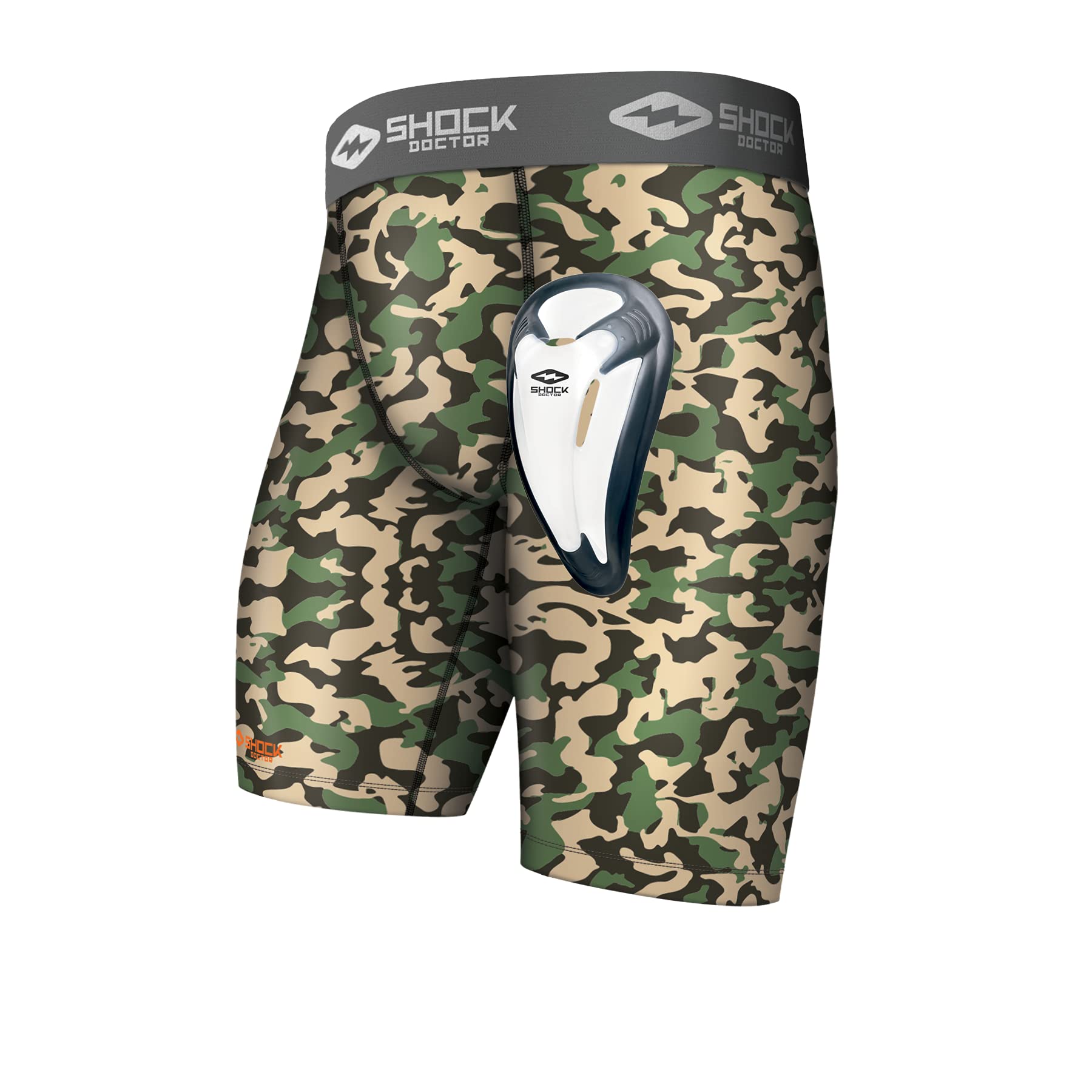 Shock Doctor Adult Compression Short with Bio-Flex Protective Cup, Baseball, Hockey, Softball, Lacrosse, Football, and Soccer