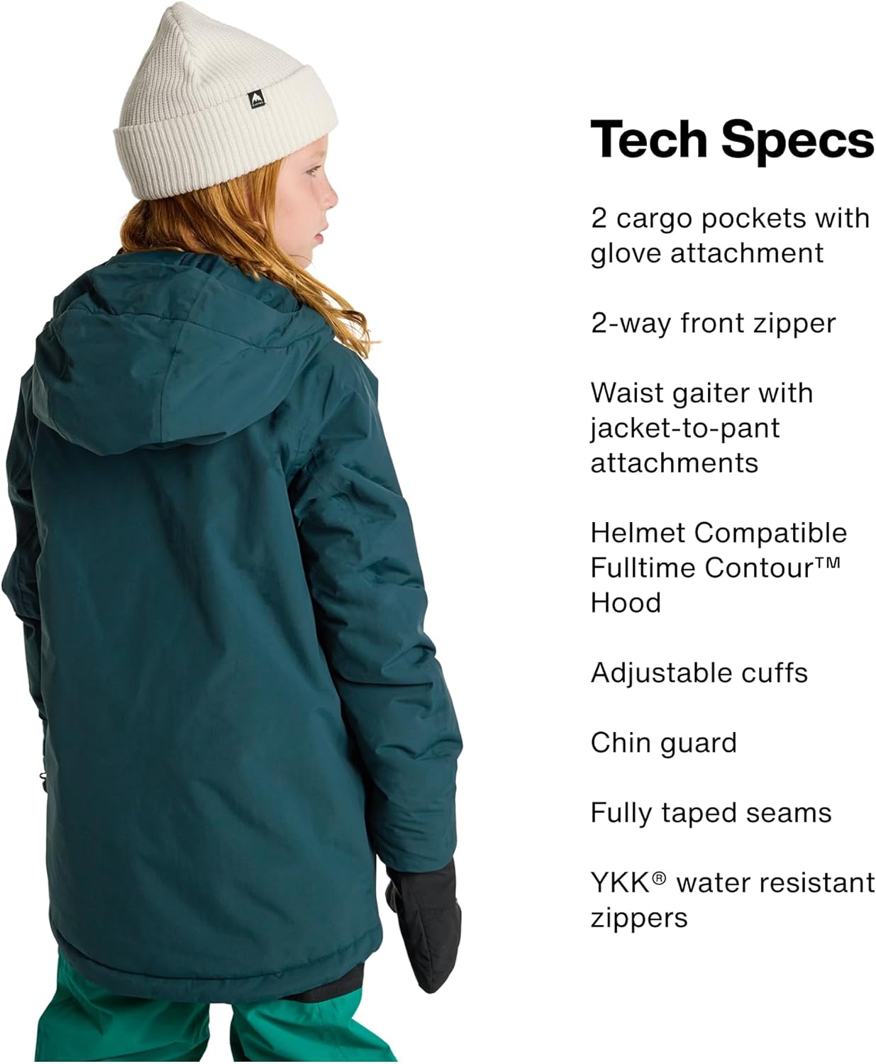 Burton Kids’ Ascutney 2-Layer Insulated Jacket – Waterproof Winter Coat for Boys & Girls with Room to Grow System - Image 6