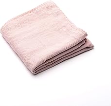 LinenMe Linen Bath Towel Washed Waffle Rosa 75 x 130 cm, Made in Europe