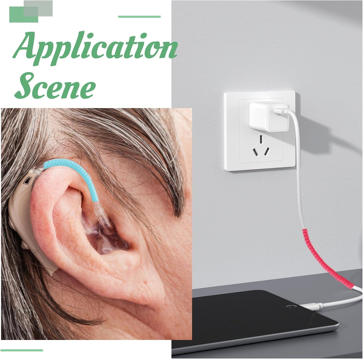 72Pcs 9 Colors Cochlear Cable Wrap Twist Protector Each Hearing Aid Cable Wrap Wire Protector for Cord Management Strengthening and Extending Service Life