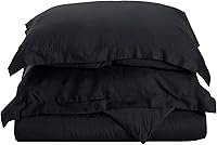 Vista 31 de SUPERIOR Juego de funda de edredón de 400 hilos, algodón de fibra larga premium, King/Cal King, color azul marino