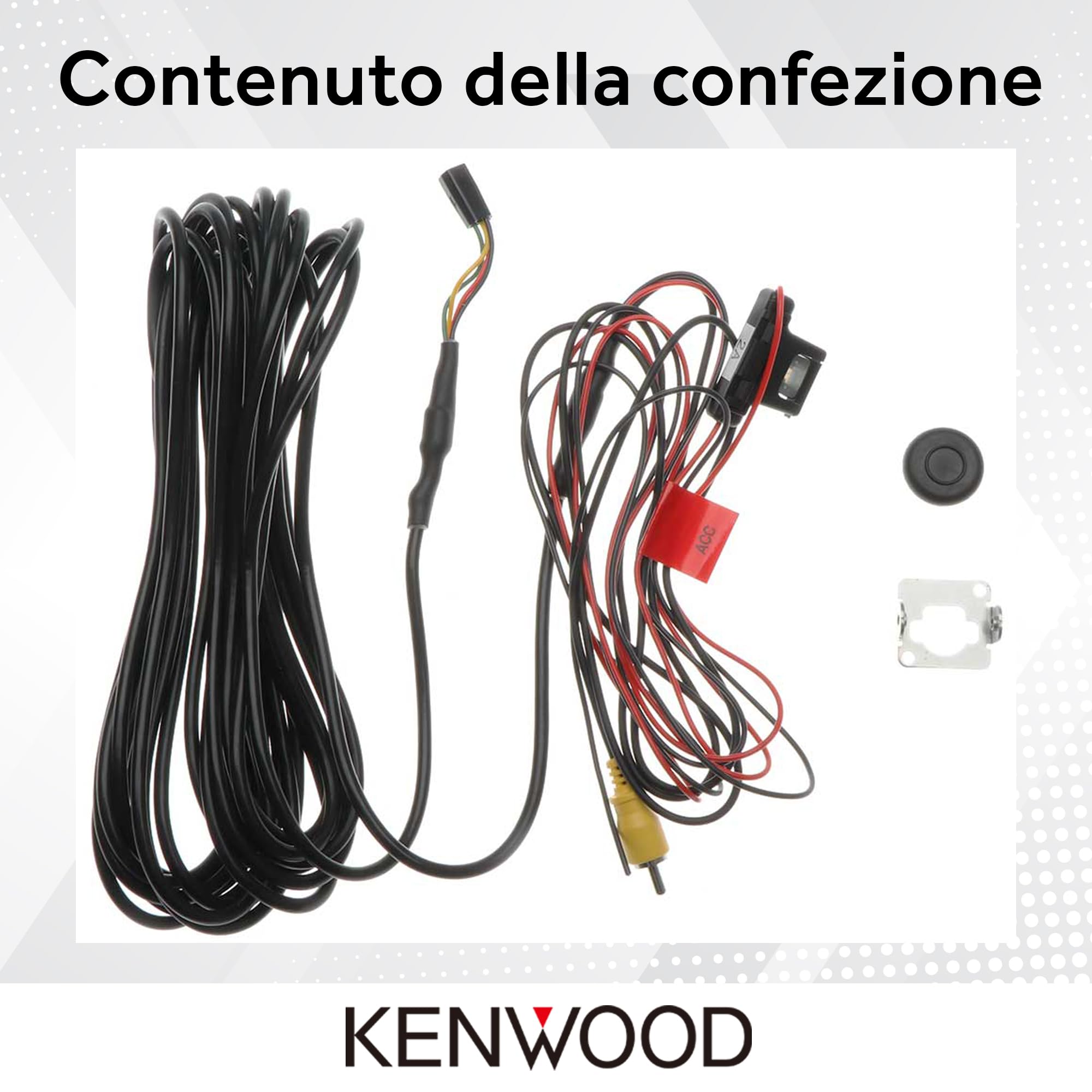 Kenwood CMOS-230-Telecamera per retromarcia, colore: nero
