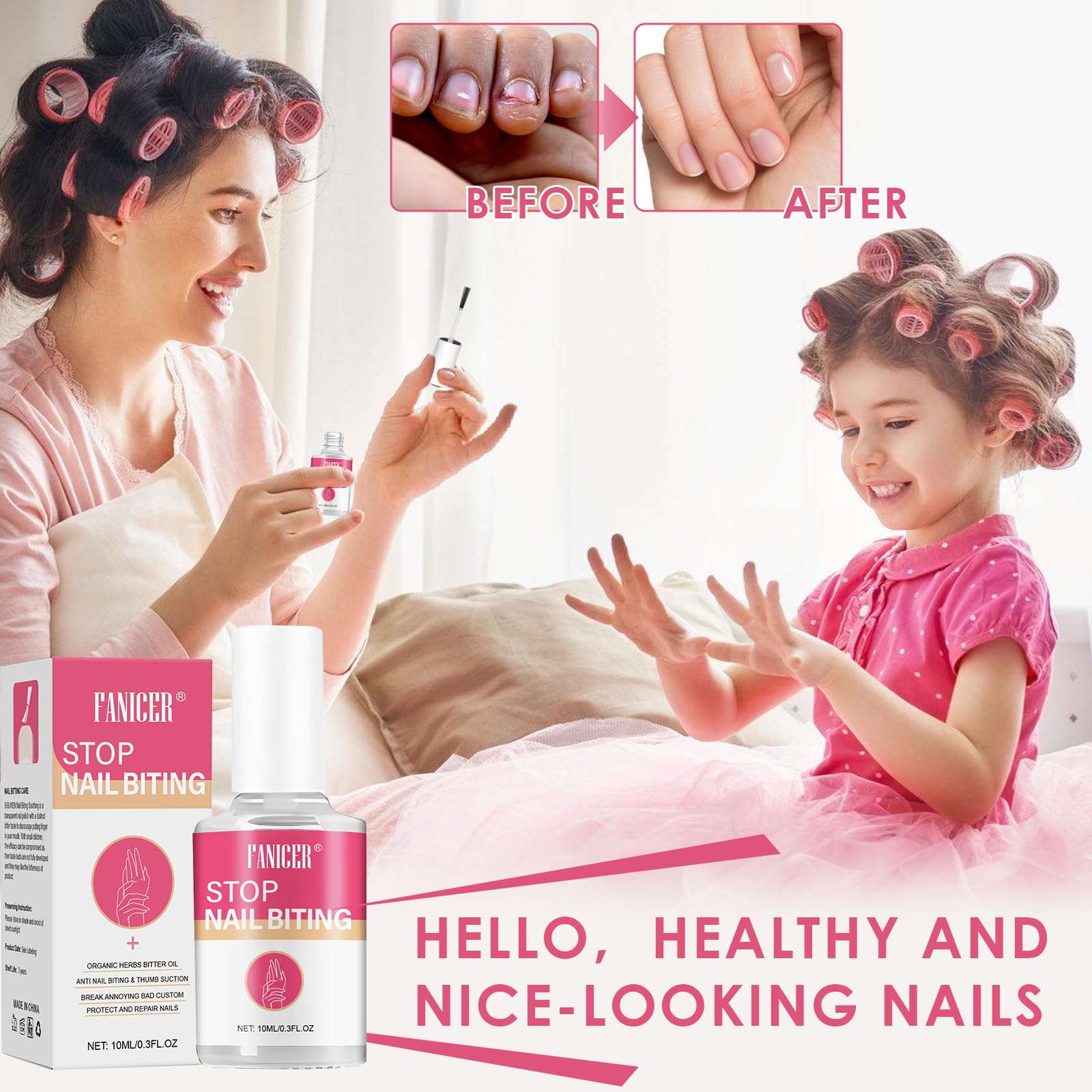 10 ML Smalto Trasparente, Liquido Per Smettere Di Mangiarsi Le Unghie, Trasparente E Facile Da Applicare, Stop A Prevenire La Masticazione Delle Unghie
