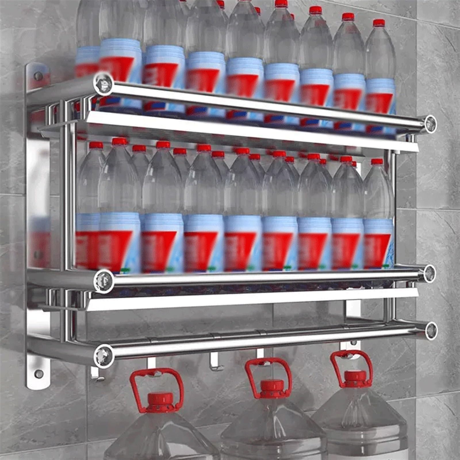 LUUYYI Mensola da bagno Scaffale portaoggetti da bagno Scaffale a parete monostrato in acciaio inox rack portaoggetti per tavolo da lavaggio prodotti per la cura della pelle, semplice scaffale