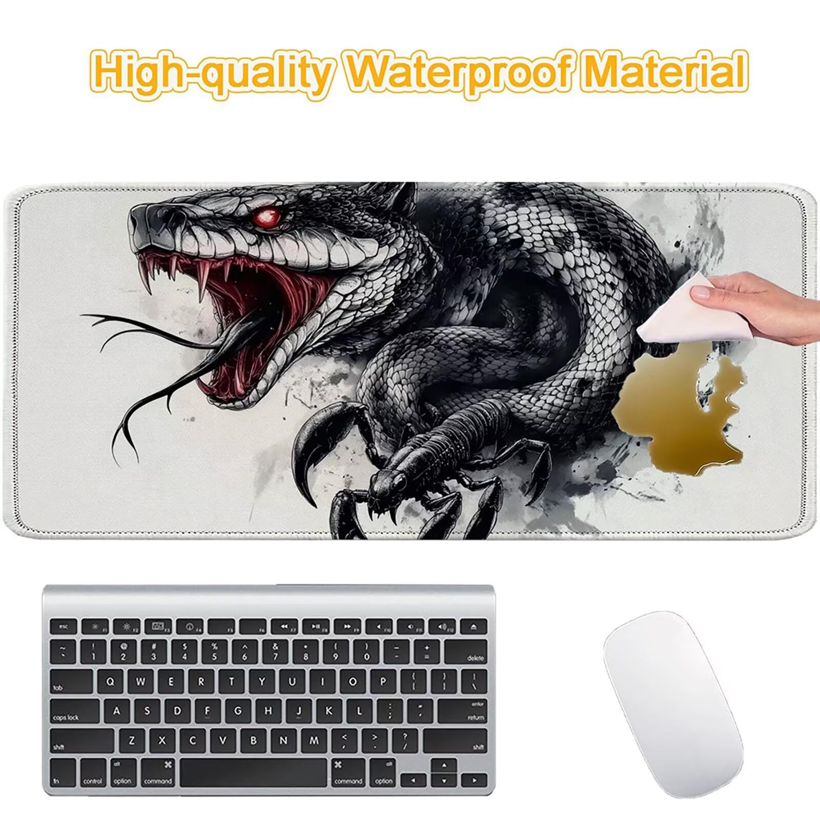 Tapis de Souris XXL Tapis de Souris Gaming 900 x 450 mm Blanc 0-z5