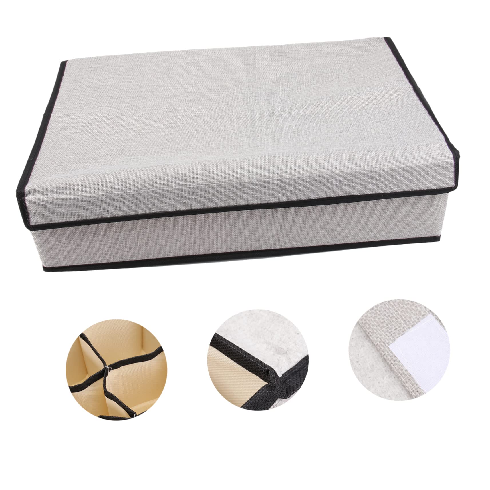 LABRIMP Organizzatore per Intimo e Calze con 16 Scomparti, Scatola Portaoggetti con Coperchio, Lavabile, per Riporre Biancheria e Calzini in Armadio o Casa