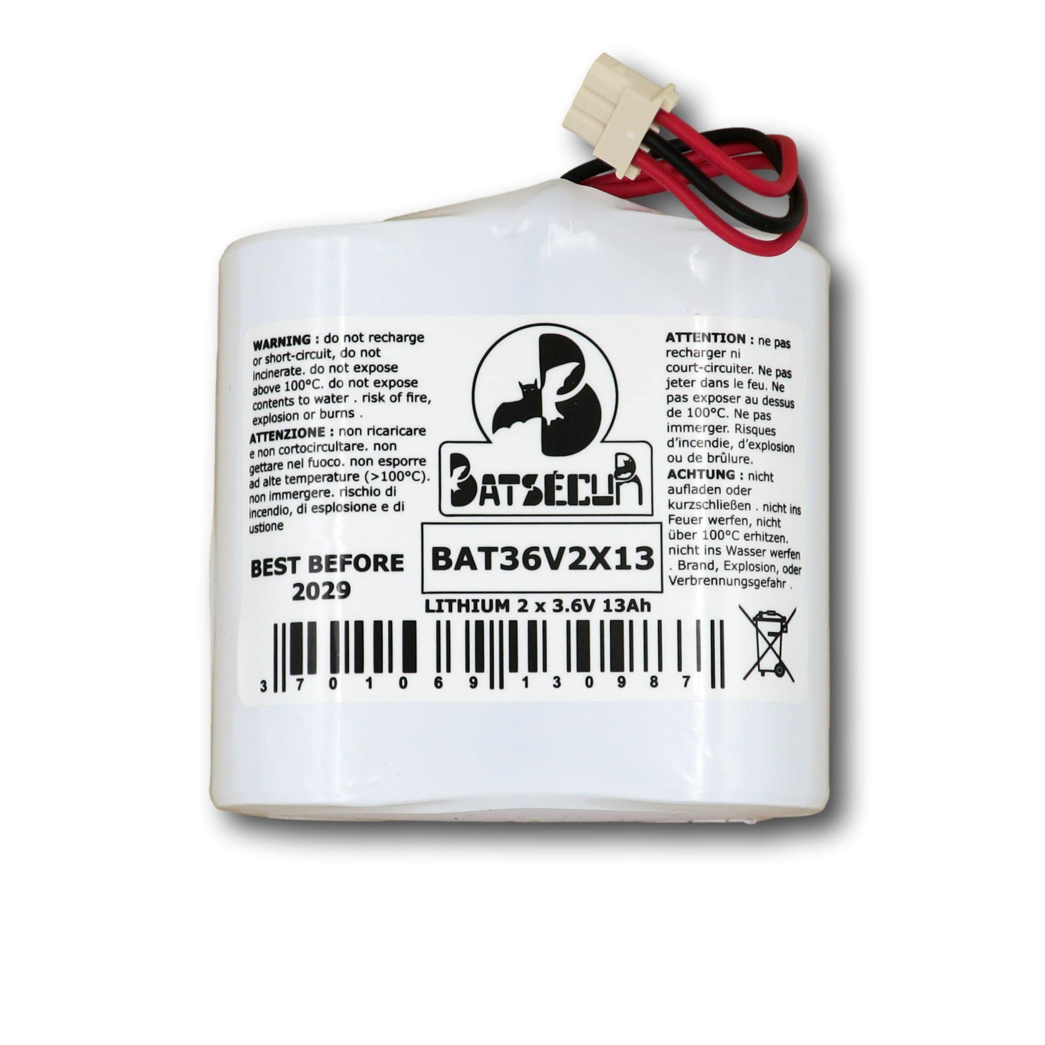 Pile Alarme BAT36V2X13 Compatible C126BATT36V2X13