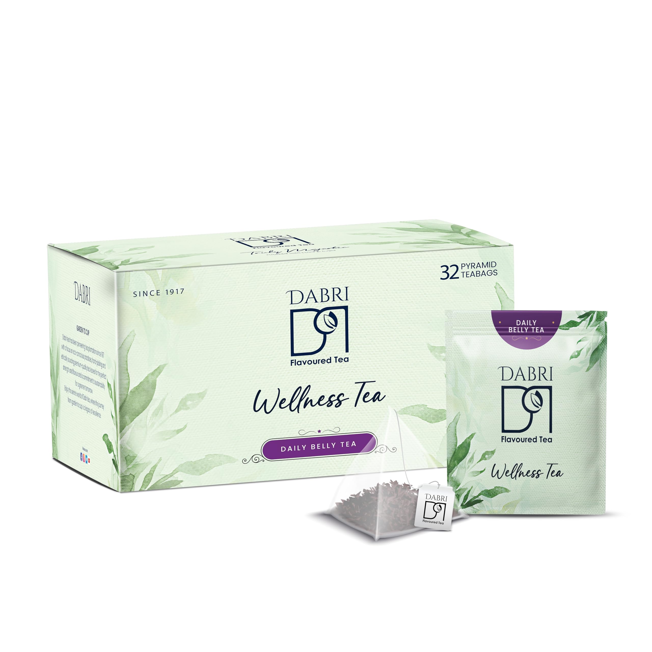 Dabri Daily Belly Wellness Tea Bags 32pcs | Detoxifies Body, Great for Bloating | Relief from Constipation and indigestion | Relief from acidityand gastric problems (32 pyramid bags)-image-7