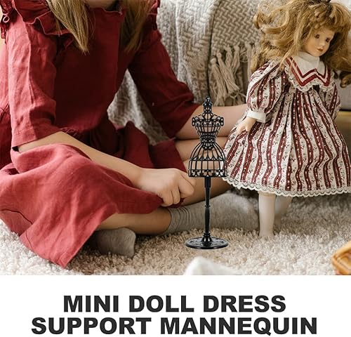 Miniatura 8 de Toyvian Vestido de muñeca Forma-Muñeca Ropa Soporte Soporte Vestido Mini Maniquí Forma Mini Maniquí Modelo Soporte para Muñeca