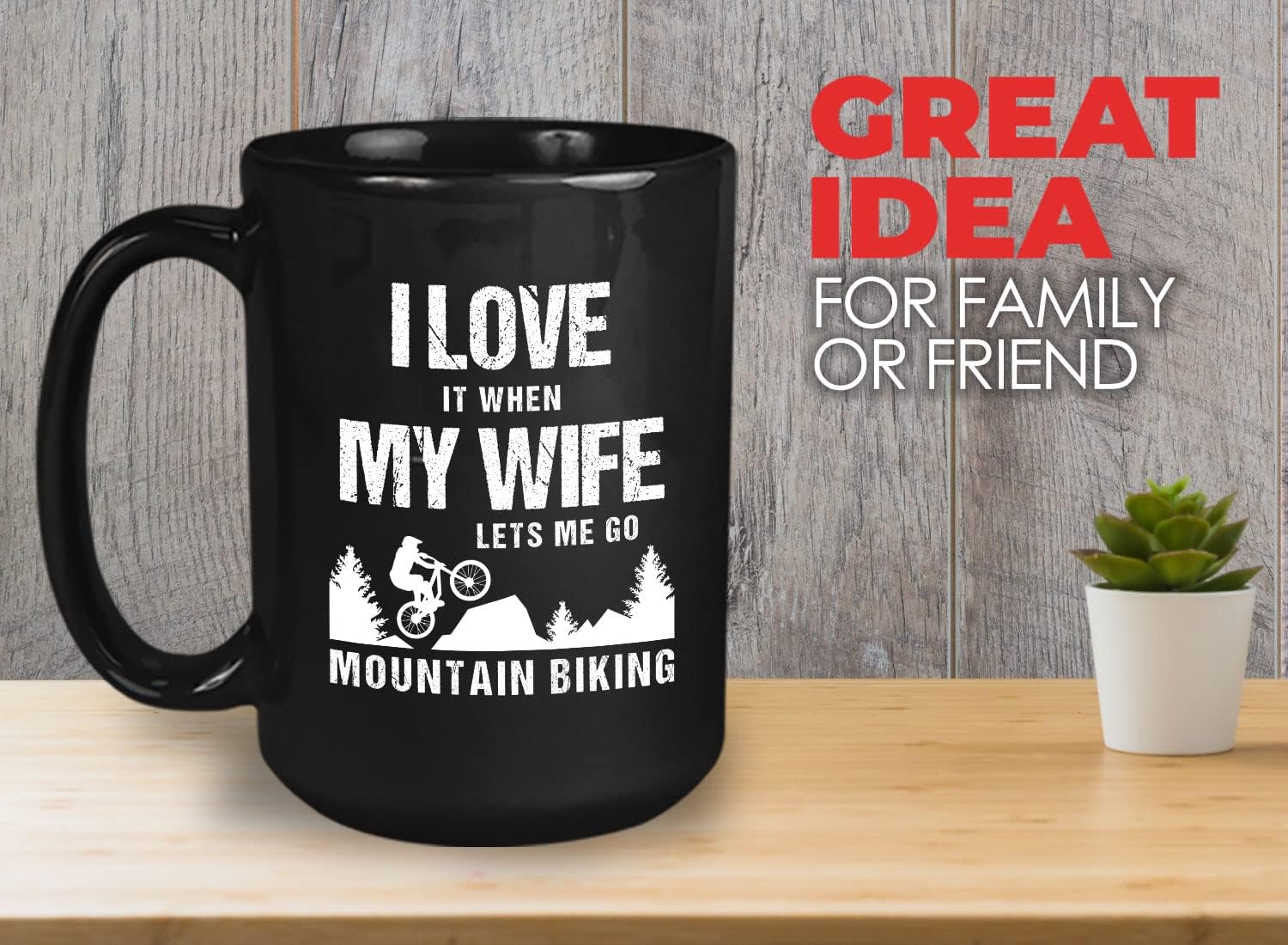 Bubble Hugs Rock Climbing Coffee Mug 15oz Black - Mountain Biking - Rock Climbing Mountain Hiking Nature Lover Sports Adventurer Backpacker Biker Biking Mountain Bike Hiker Camper