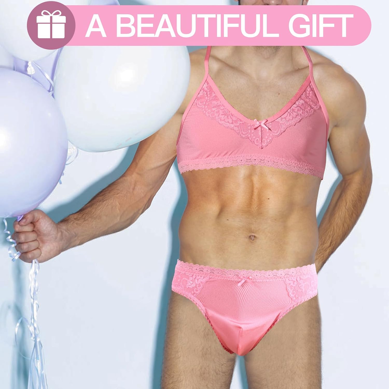 Lingerie Set For Men, Sexy Bra And Underwear G String Exotic Man GayPanty, Sissy Panties Femboy, - Image 5