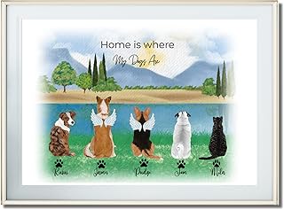 Personalized Family Pet Portrait, Family Pet Print, Loss Of Pet Present, Dog Owner Gift, Fur Babies Gift, Cat Lover Gift. Pet Memorial Gift, Dog or cat Loss, Pet Loss