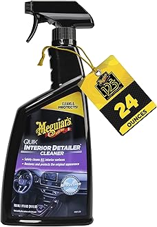 Meguiar's Quik Interior Detailer Cleaner, Quick Detailer Spray Cleans And Refresh Car Interiors, Use On Plastics, Leather & Rubber, Dashboards, Trim In Cars, Trucks & Suvs - 24 Oz Spray Bottle