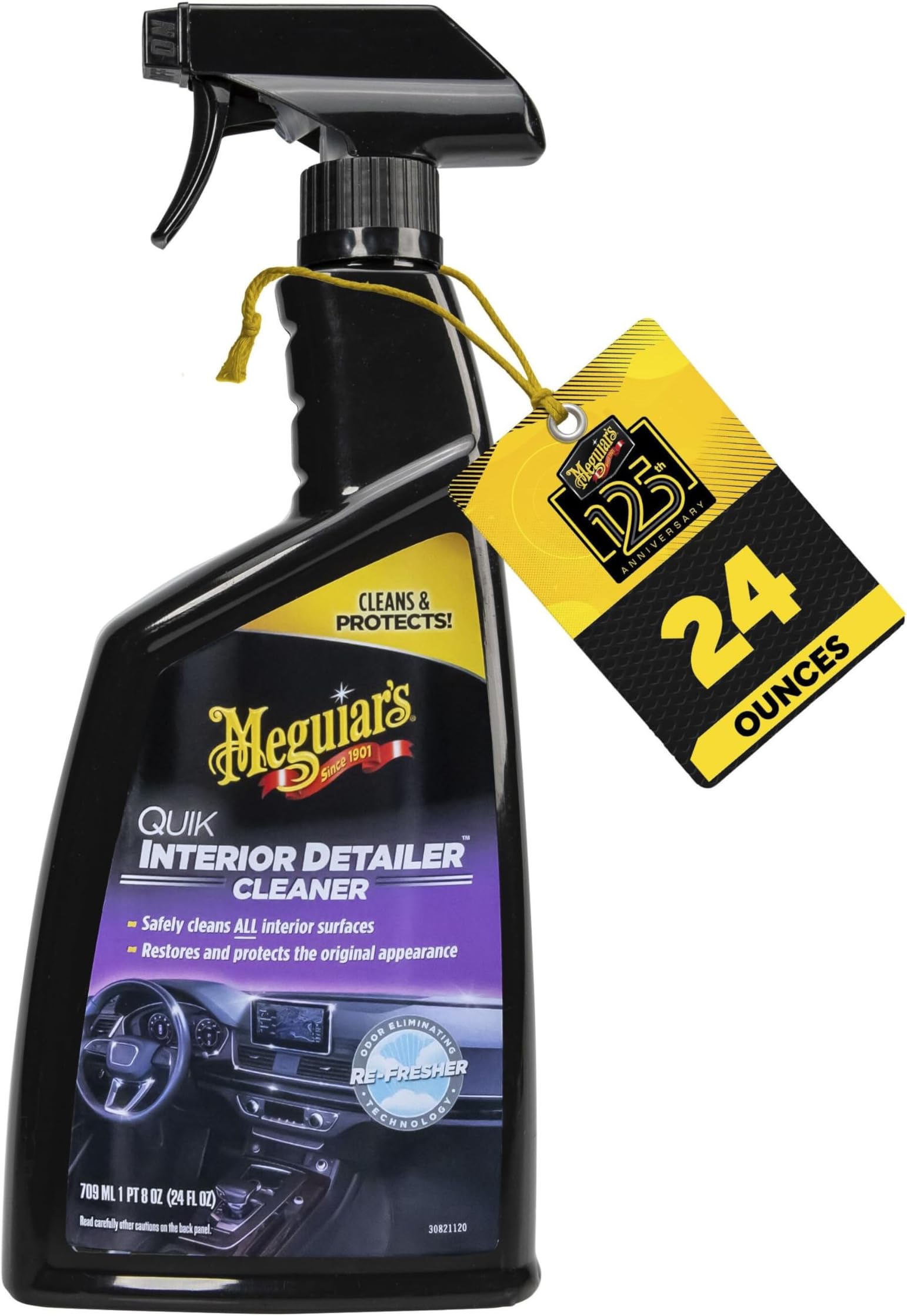 Meguiar's Quik Interior Detailer - Perfect for Car Interior Detailing - Quick and Easy Cleaning that's Safe on Plastic, Vinyl, Leather and More - Car Interior Cleaner and Protectant - 24 Oz