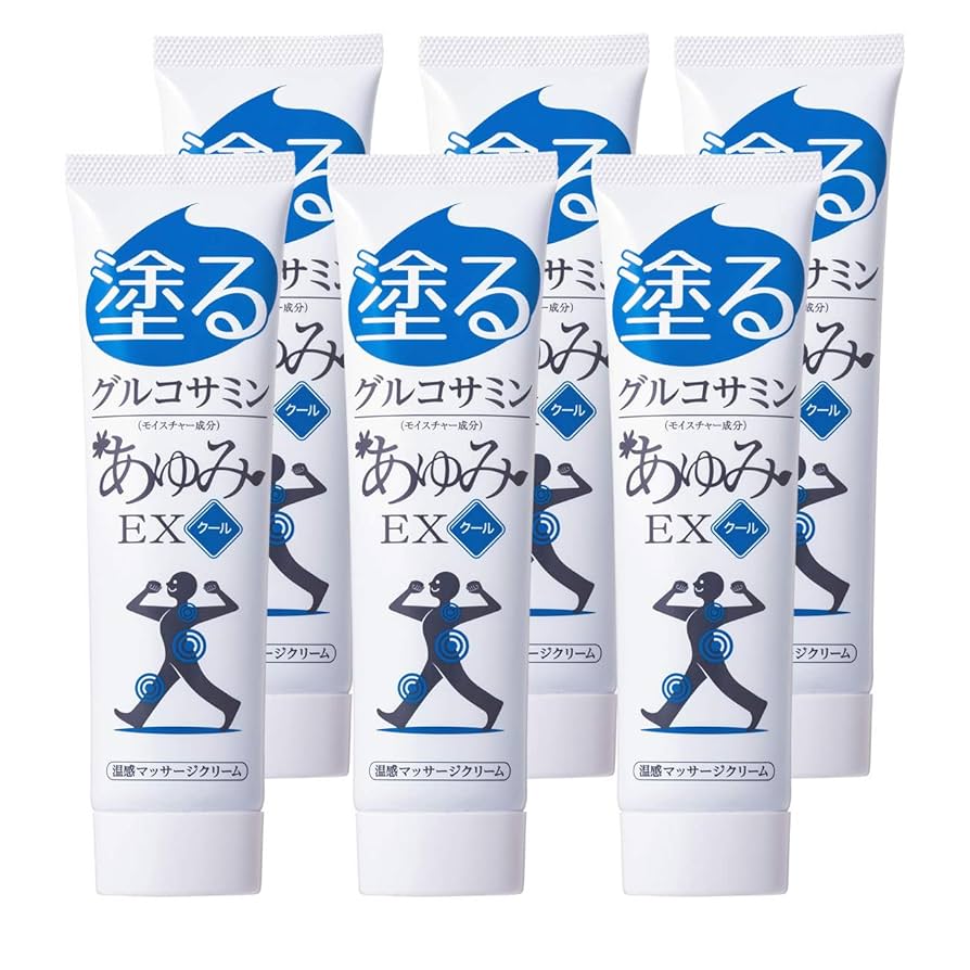 塗るグルコサミン あゆみEX 極 温感マッサージクリーム 100g 6本