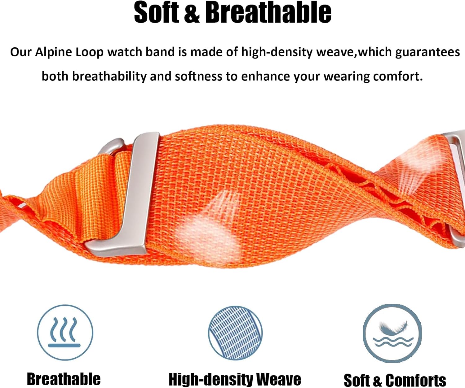 10 Pack Alpine Loop Compatible with Apple Ultra Band 49mm Women Men, Adjustable Sport Nylon Sport Loop Replacement Strap with C-Hook for iWatch Ultra 2 Series - Image 3