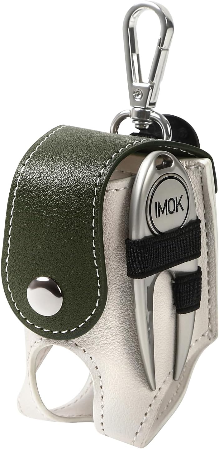 【10個セット】【新品】IMOK ゴルフボールケース フォーク マーカー 茶色 10個セット】【新品】IMOK ゴルフボールケース フォーク