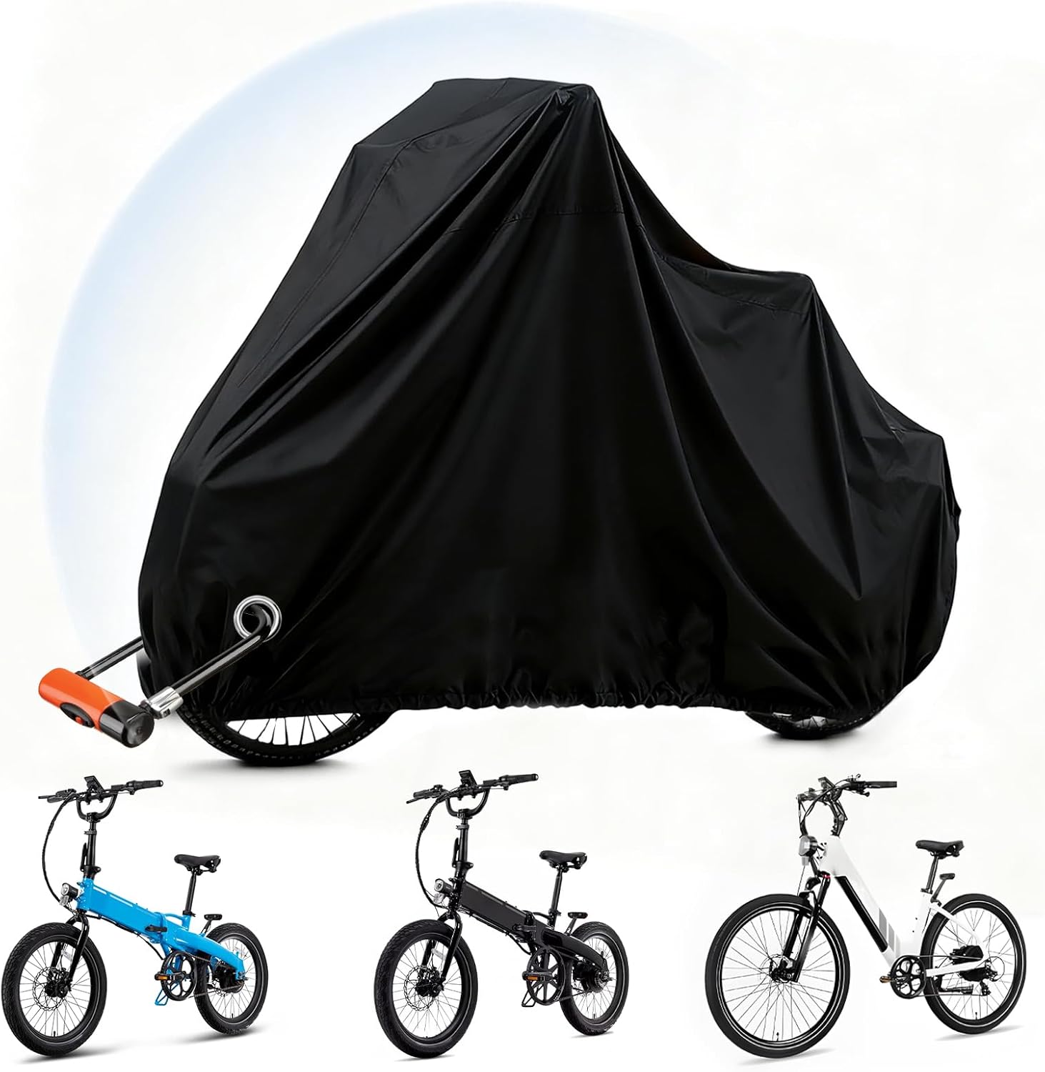 JERBOR All Season Cover for Lectric, Waterproof Outdoor Bicycle Storage Protector, Dustproof Windproof for Mountain Road Electric Bikes, Ebikes Accessories for Lectric