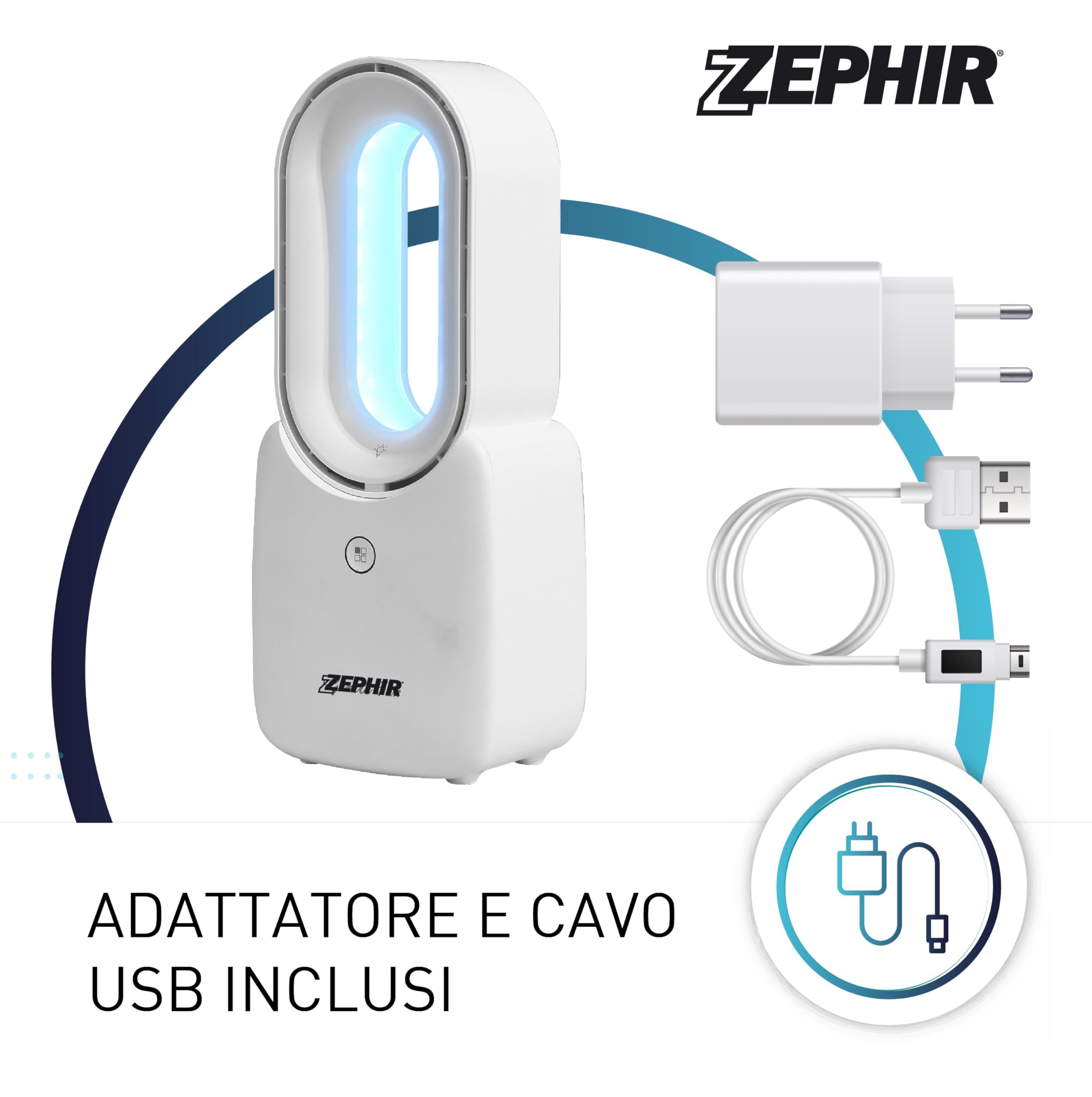 Zephir PGL23 VENTILATORE RICARICABILE SENZA PALE