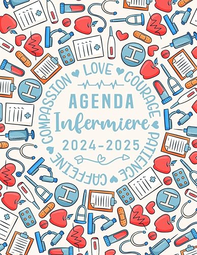 Agenda per Infermiere 2024-2025: Organizzatore Mensile Regalo per Anatomia Infermiera e Studenti (da Gennaio 2024 a Dicembre 2025) 2 Anni Pianificatore A4.
