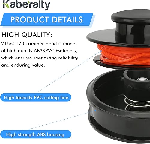 Miniatura 5 de 21560070 SRM Echomatic Trimmer Bump Head Compatible con Echo 21560050 200095200 10106292 SRM-225 SRM-210 SRM-235 Recortadoras de eje recto, cabeza