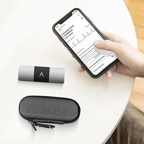 Vista 7 de Funda para monitor de electrocardiograma personal KardiaMobile de 1L 6L, estuche de transporte duro de viaje para AliveCor Kardia Heart Monitor