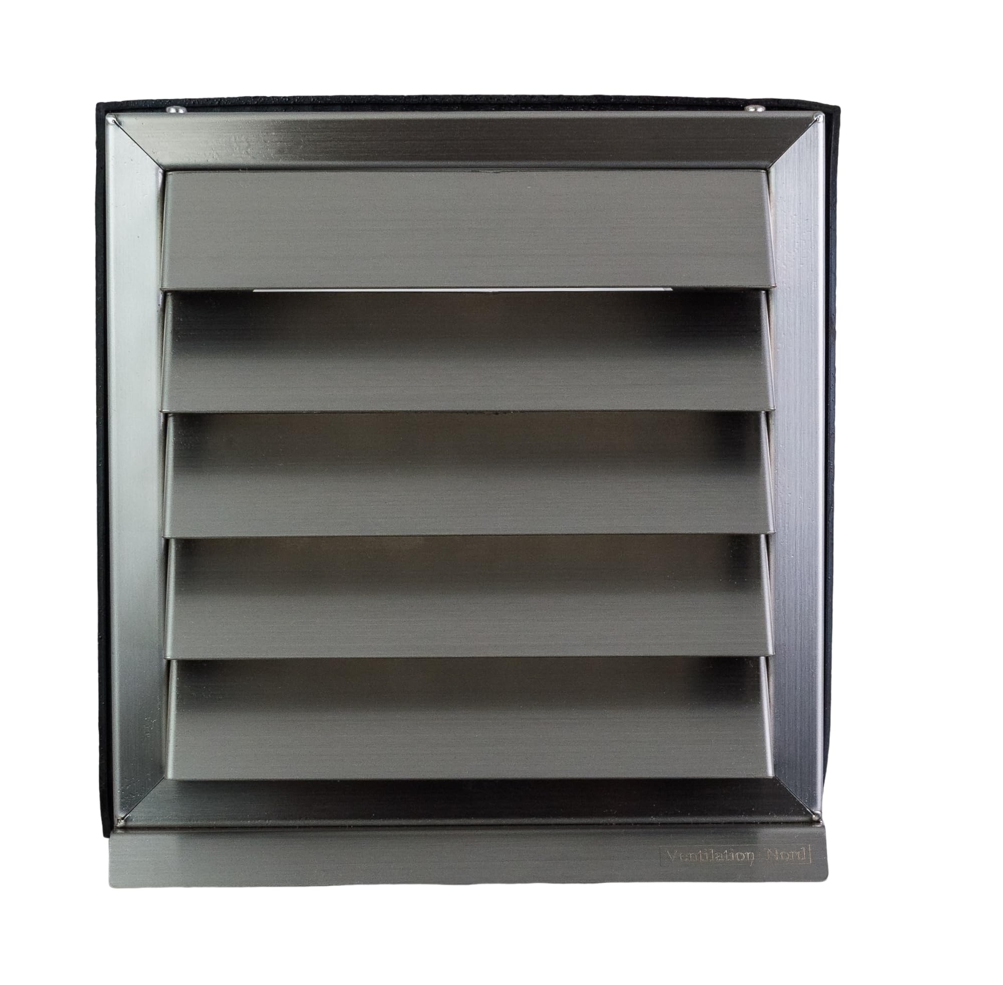 2-Grad Mauerkasten aus Edelstahl mit Kondensatablauf, Teleskoprohr und Rückstauklappe (Ohne Pulverbeschichtung, Ø150 | W150–280 | Thermobox | Ohne IG)
