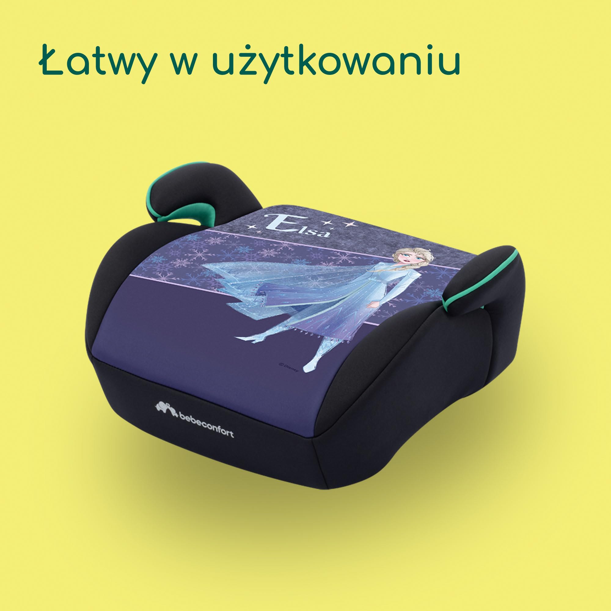Bebeconfort Disney Manga i-Safe, Fotelik Samochodowy dla Dziecka, 6–12 Lat, 128–150 cm, 22-36 kg, Fotelik Dziecięcy Disney Frozen, Lekki, Łatwy Montaż Pasa, Miękkie w Dotyku Tkaniny, Kraina Lodu