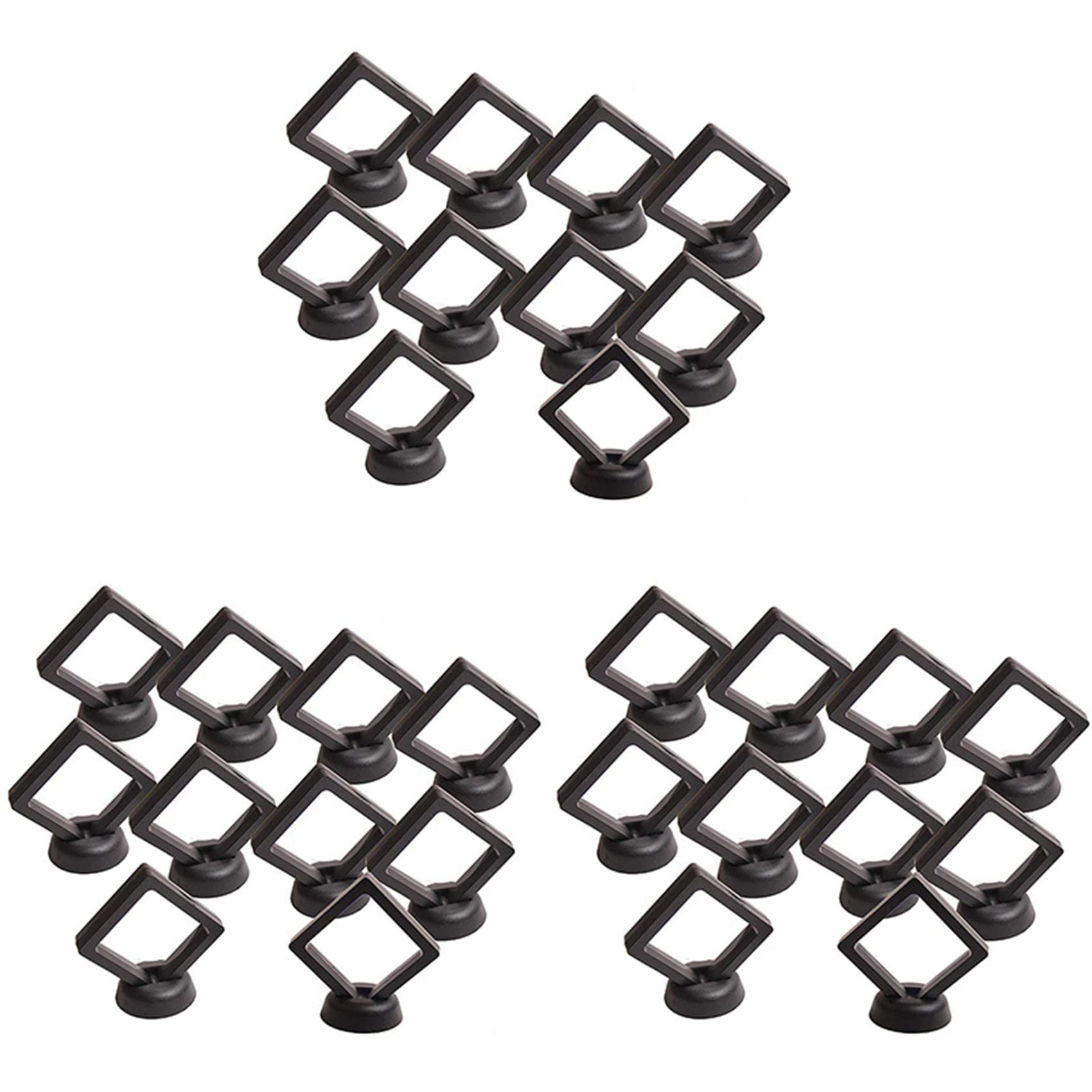 Hndhbfgrt Coin Display Box - Set of 60 3D Floating Frame Display Holder with Stands for, AA Medallions, Jewelry